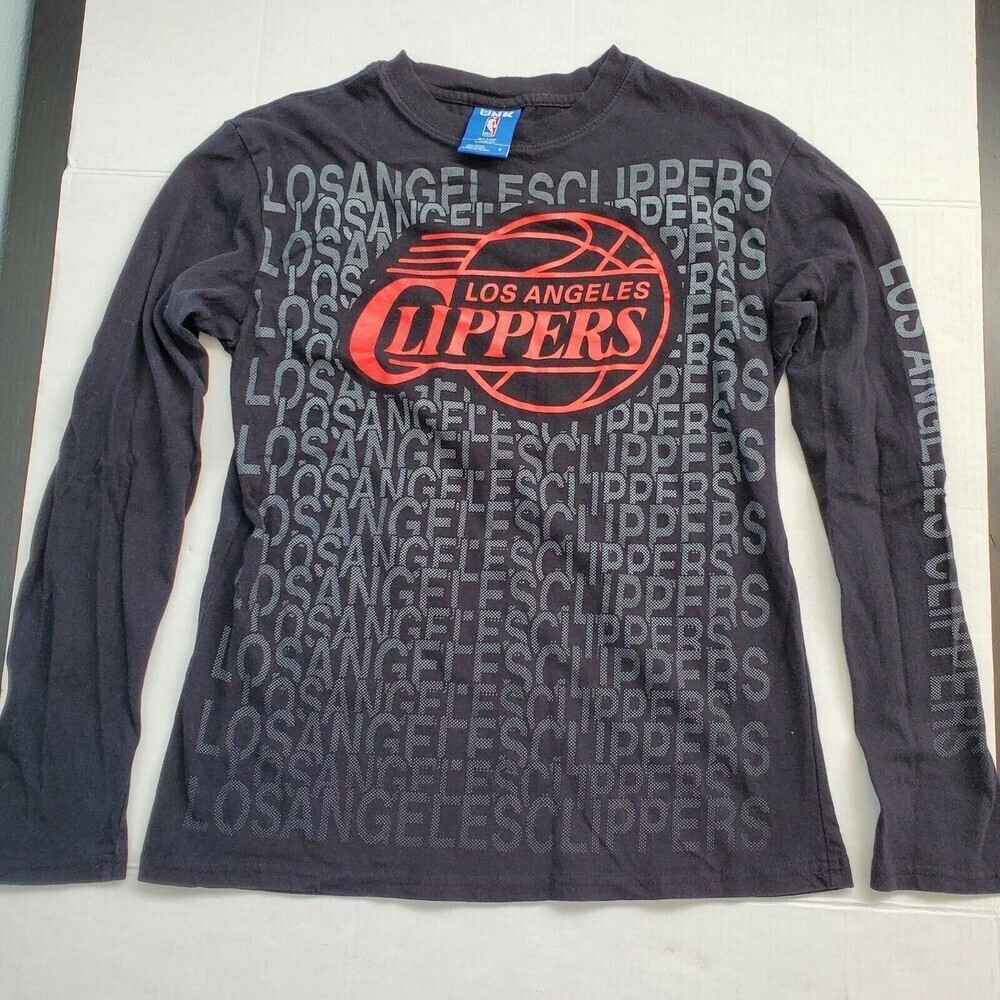 NBA UNK Los Angeles Clippers Long Sleeve Shirt Black Red Logo Womens Small